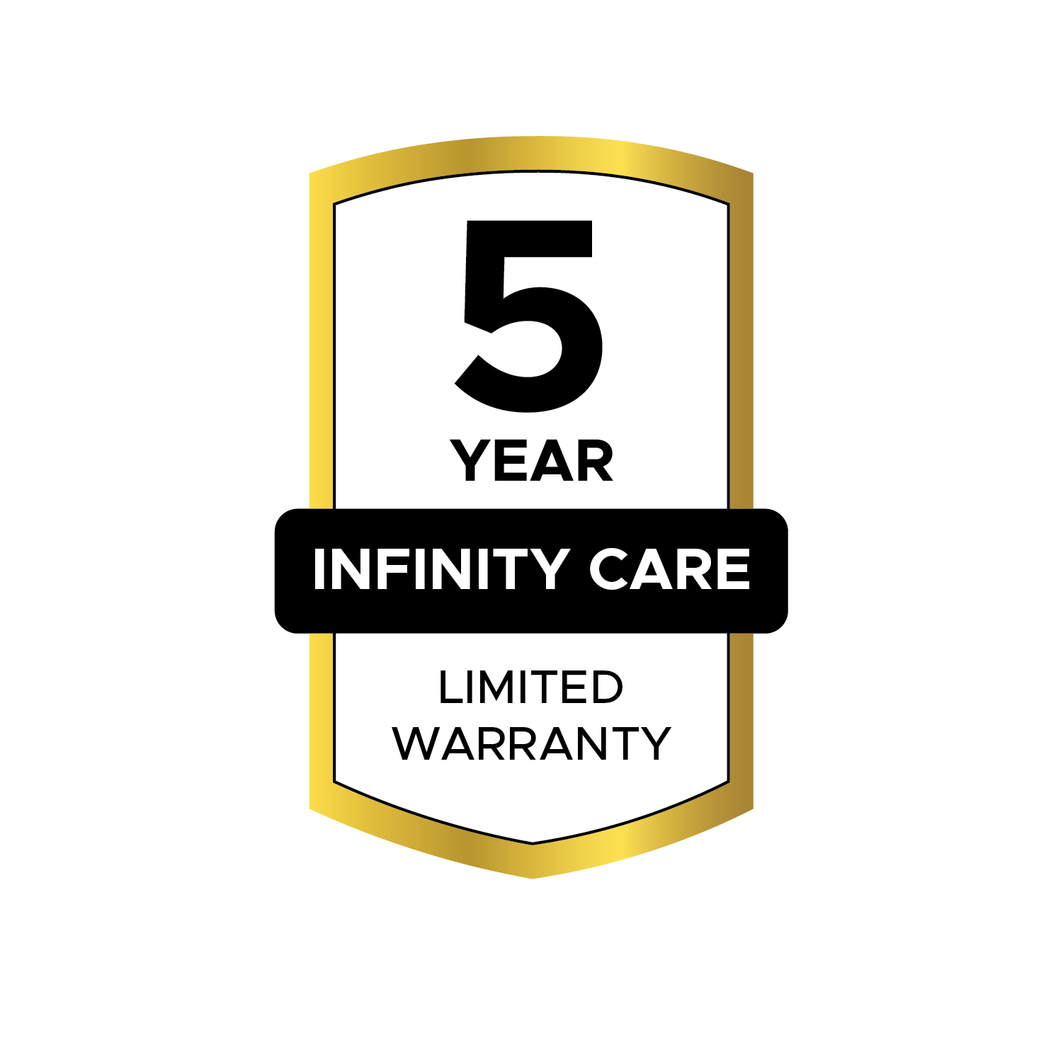 5 Year Infinity Care Limited Warranty Badge